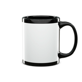 11 oz. Black Ceramic Mug w/ Imprint Patch